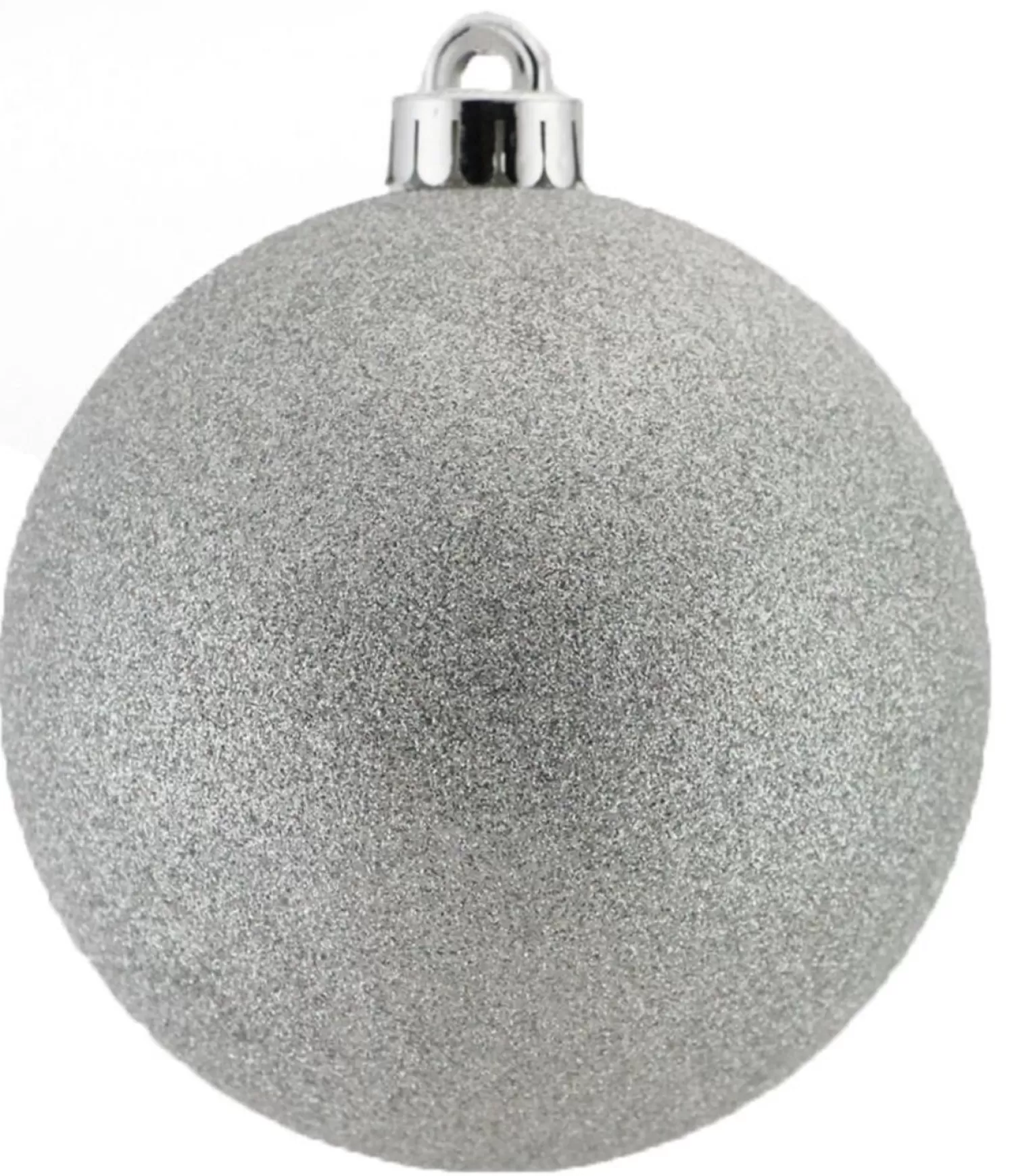 Best Sale Treetime Silver Glittered Ball Ornament 4.75"