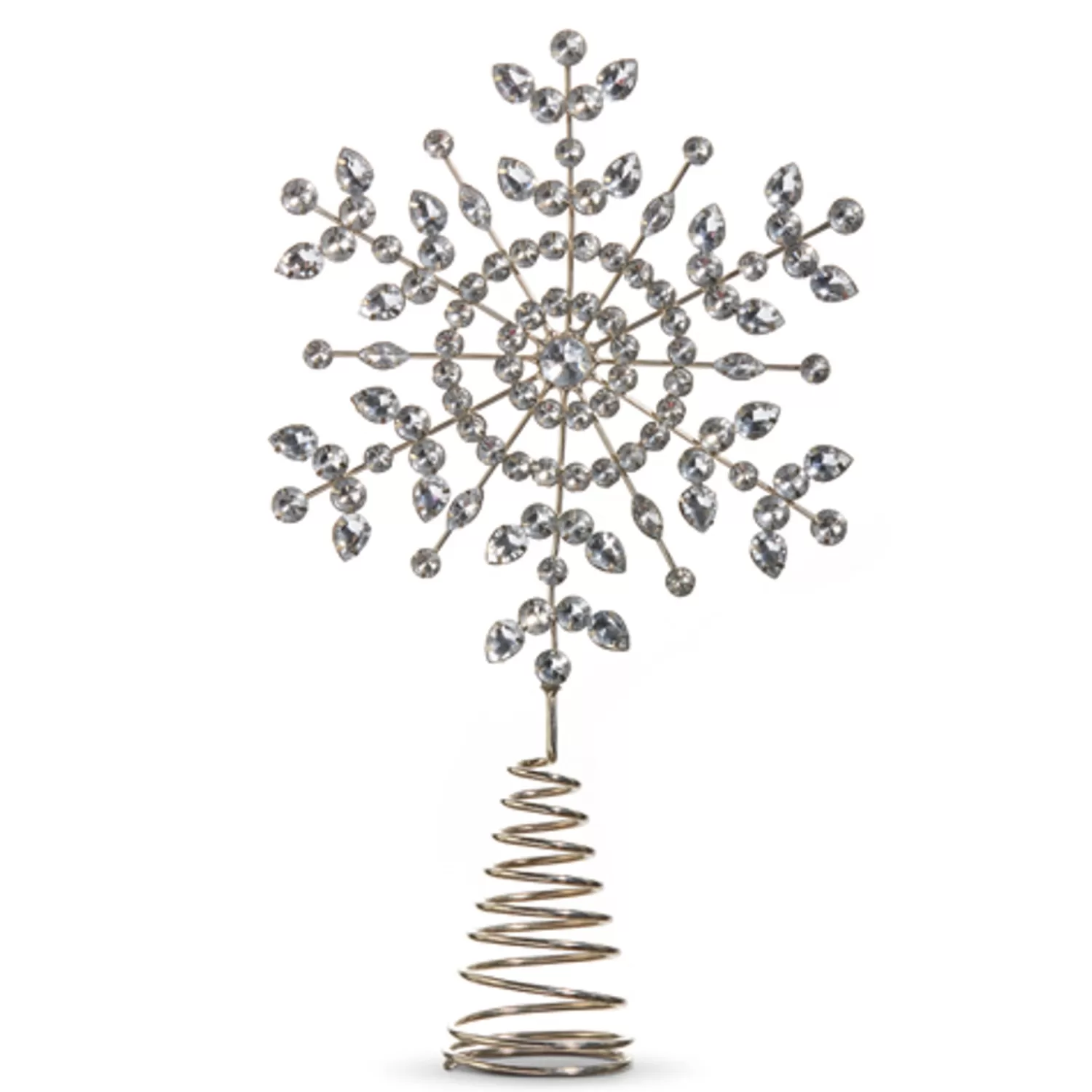 Shop Treetime Silver Jeweled Snowflake Tree Topper 12"