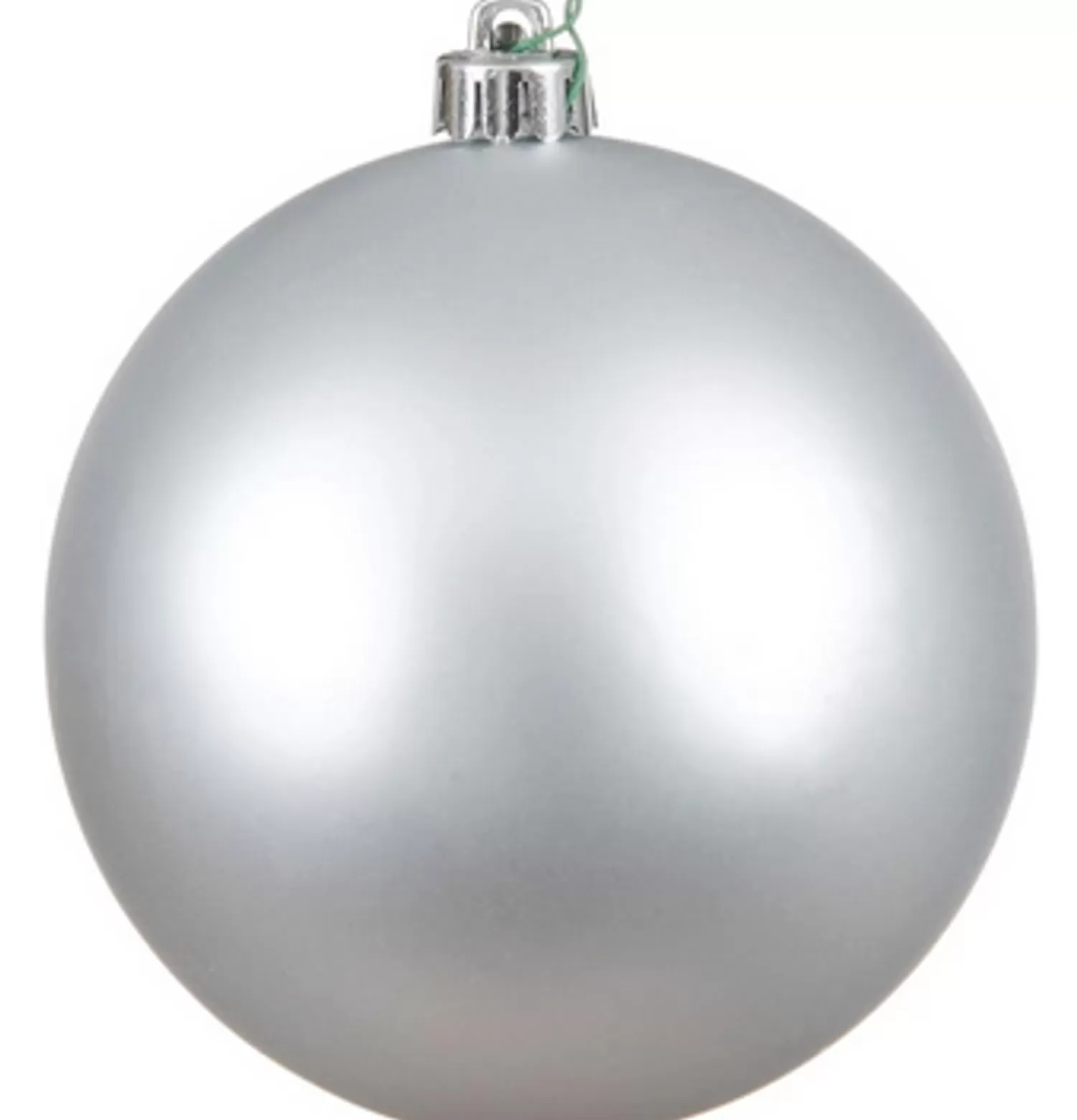 New Treetime Silver Matte Shatterproof Ball Ornament 6"