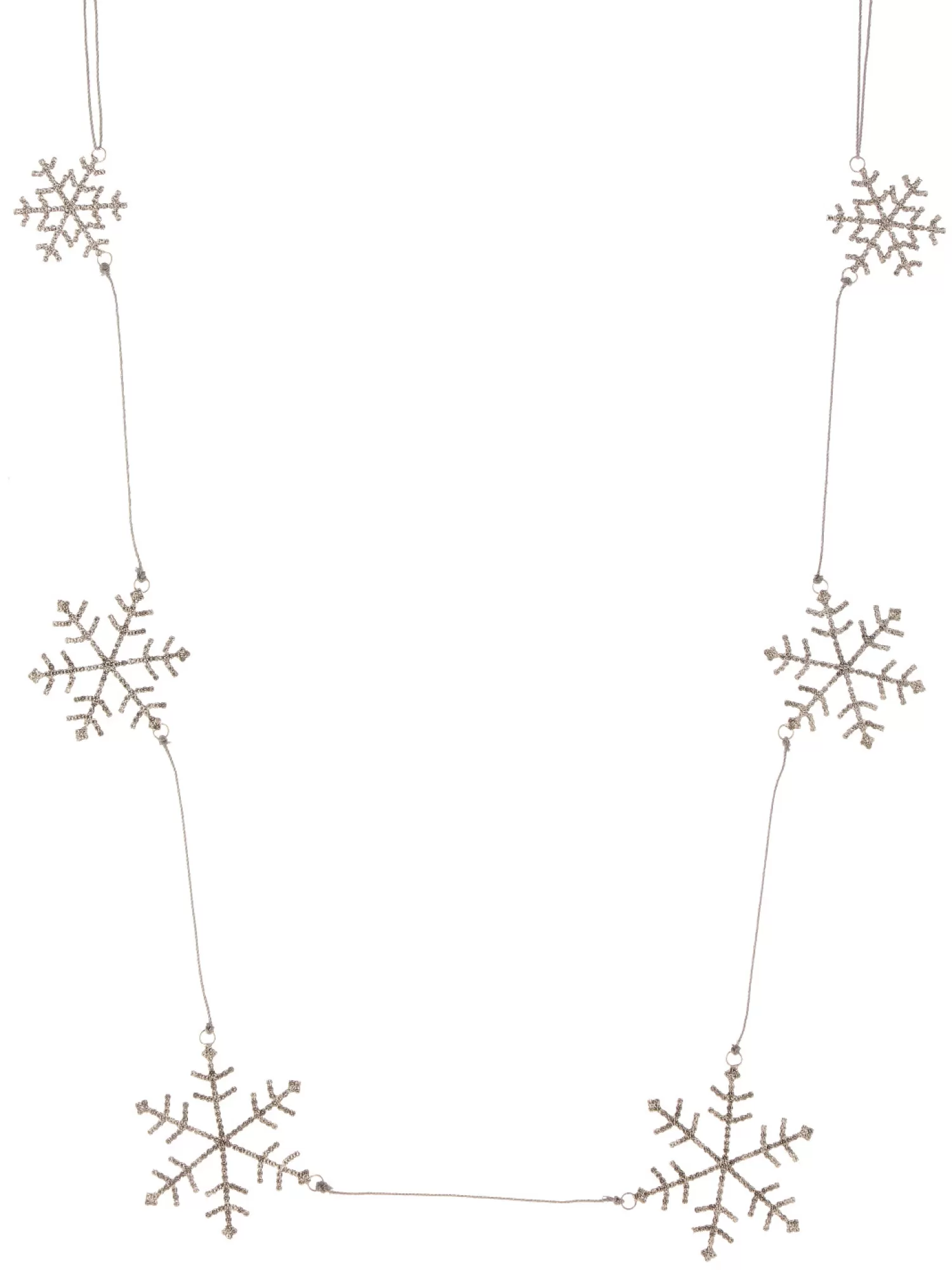 Shop Treetime Silver Petite Jewel Snowflake Garland 36"