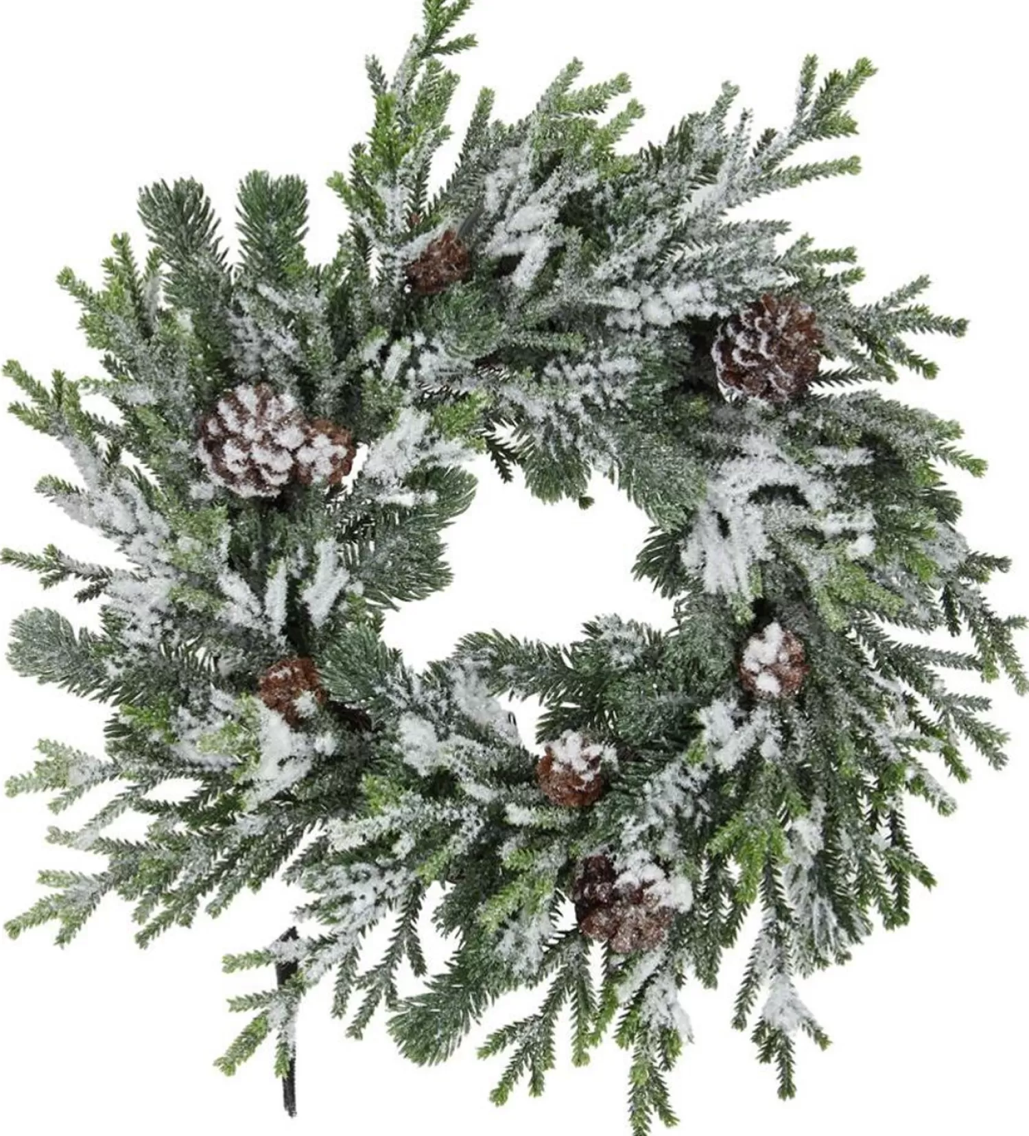 Outlet Treetime Snowy Pine/Pinecone Wreath Green And White14"