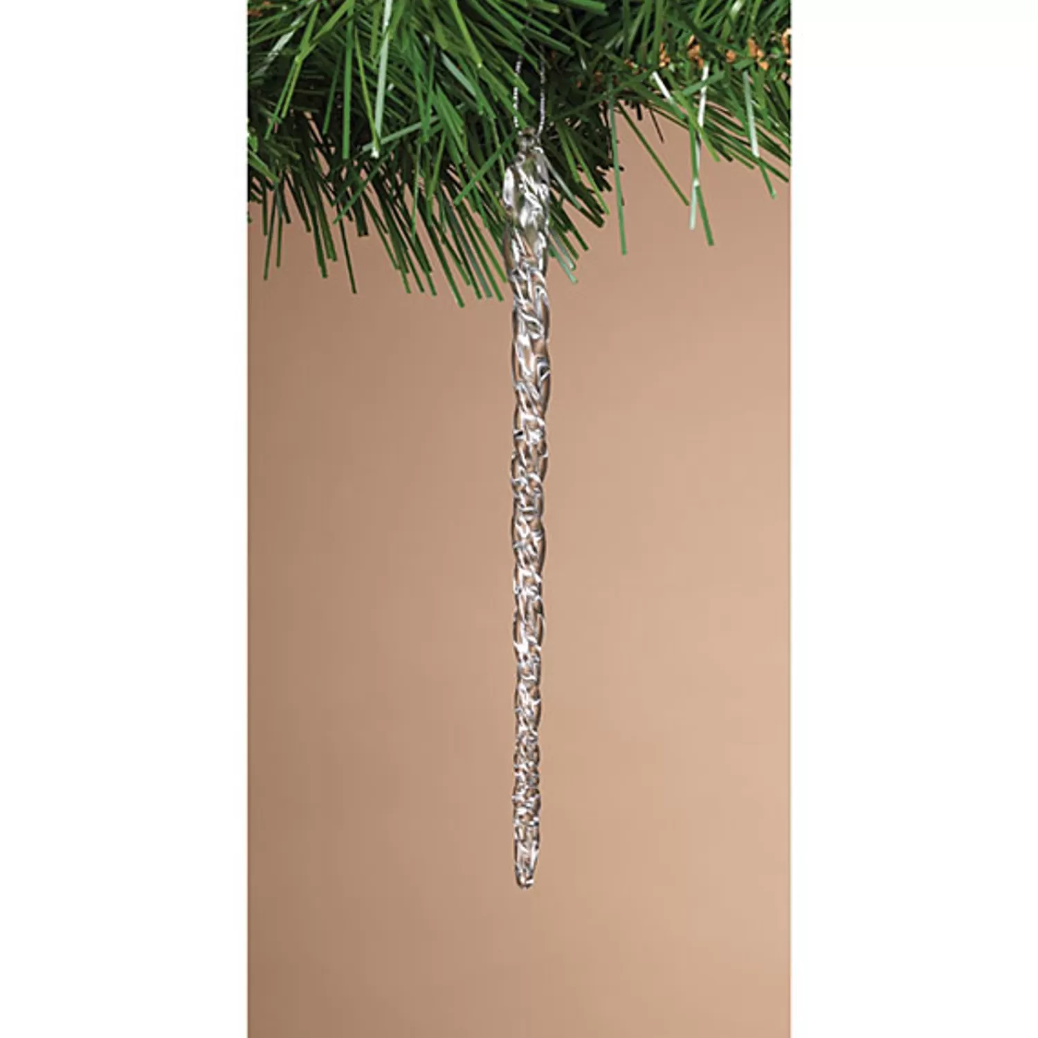 Flash Sale Treetime Spun Glass Icicle Ornament 4.9"