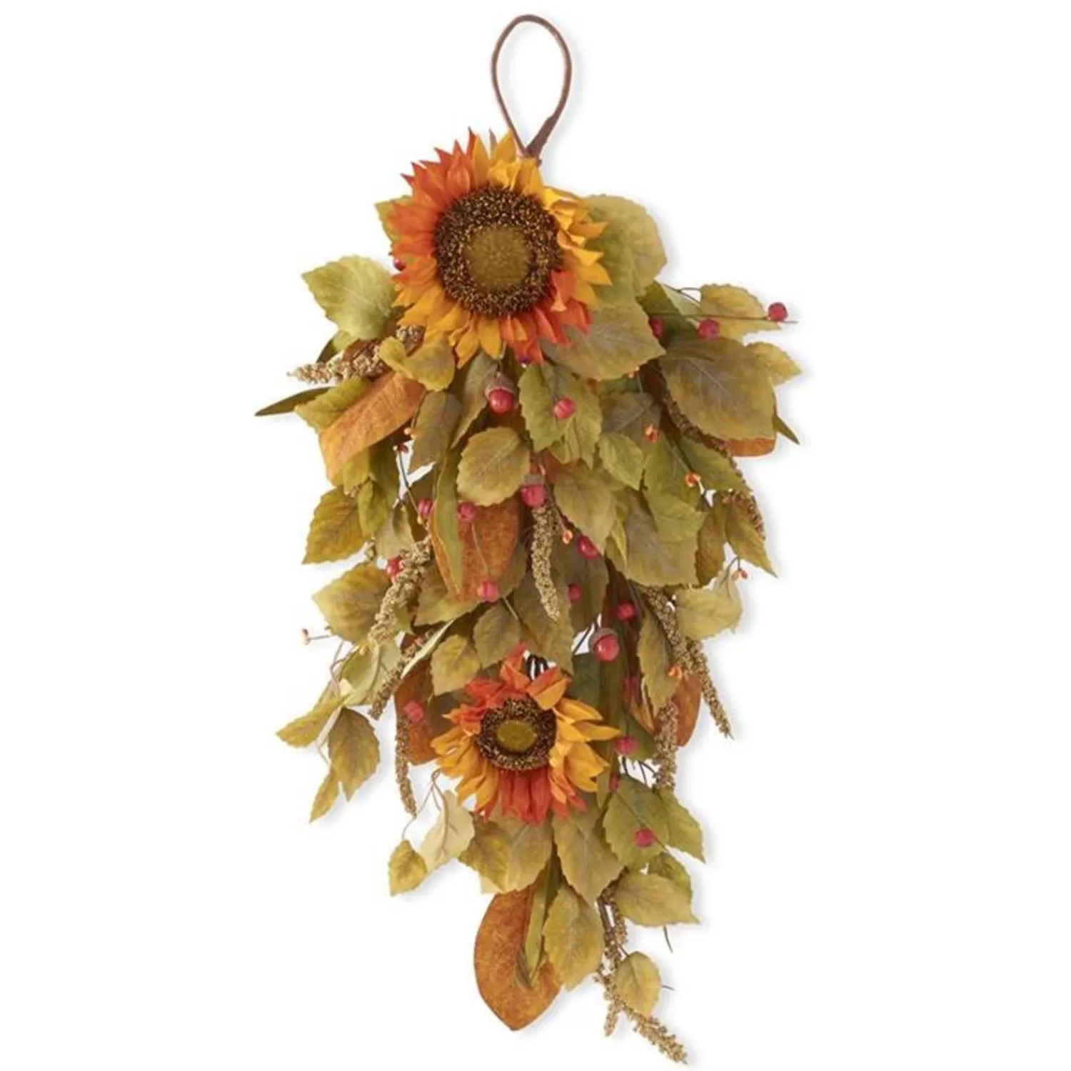 Best Treetime Sunflower Teardrop With Berries And Mini Pumpkins