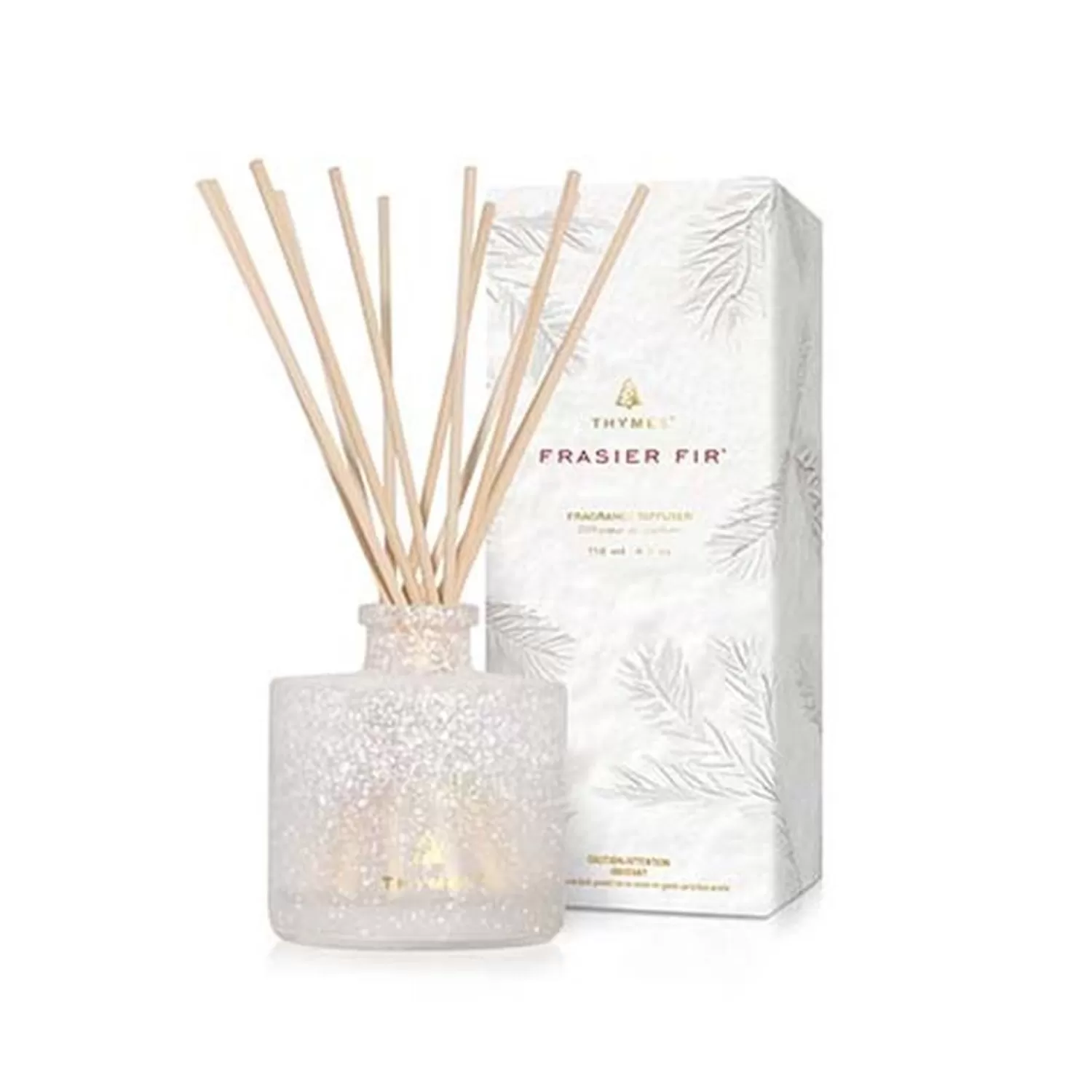 Fashion Treetime Thymes Frasier Fir Flocked Collection Petite Reed Diffuser