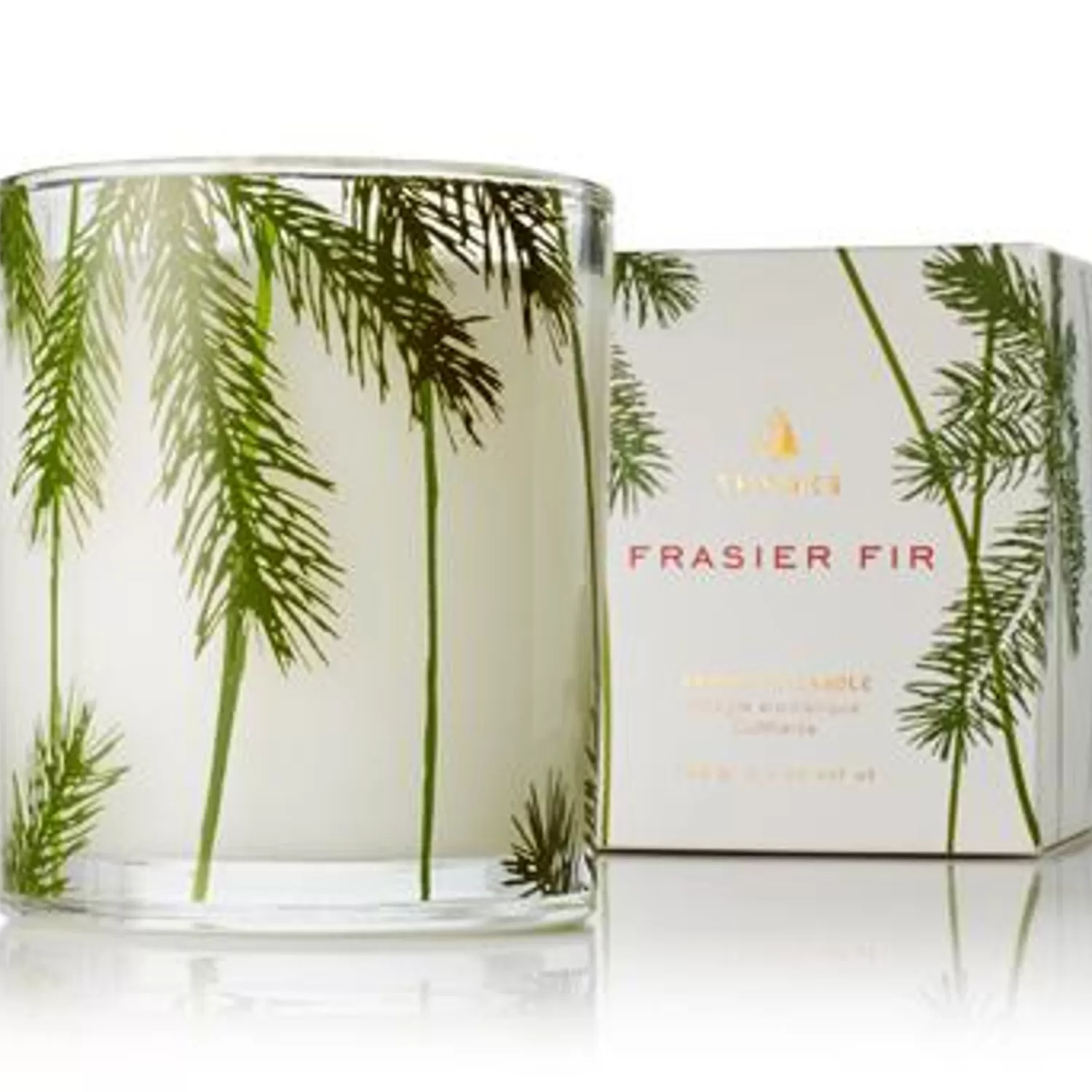 Hot Treetime Thymes Frasier Fir Pine Needle Design Poured Candle 6.5 Oz.