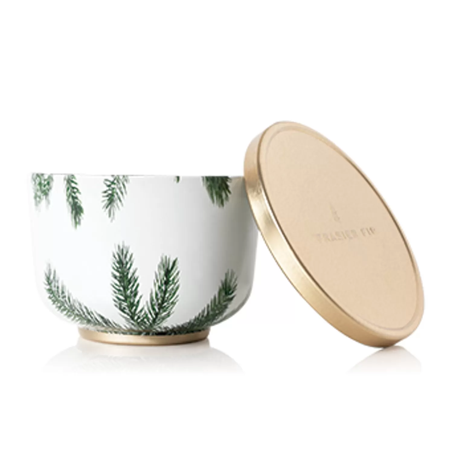 Best Sale Treetime Thymes Frasier Fir Poured Candle Tin, With Gold Lid, 6.5oz