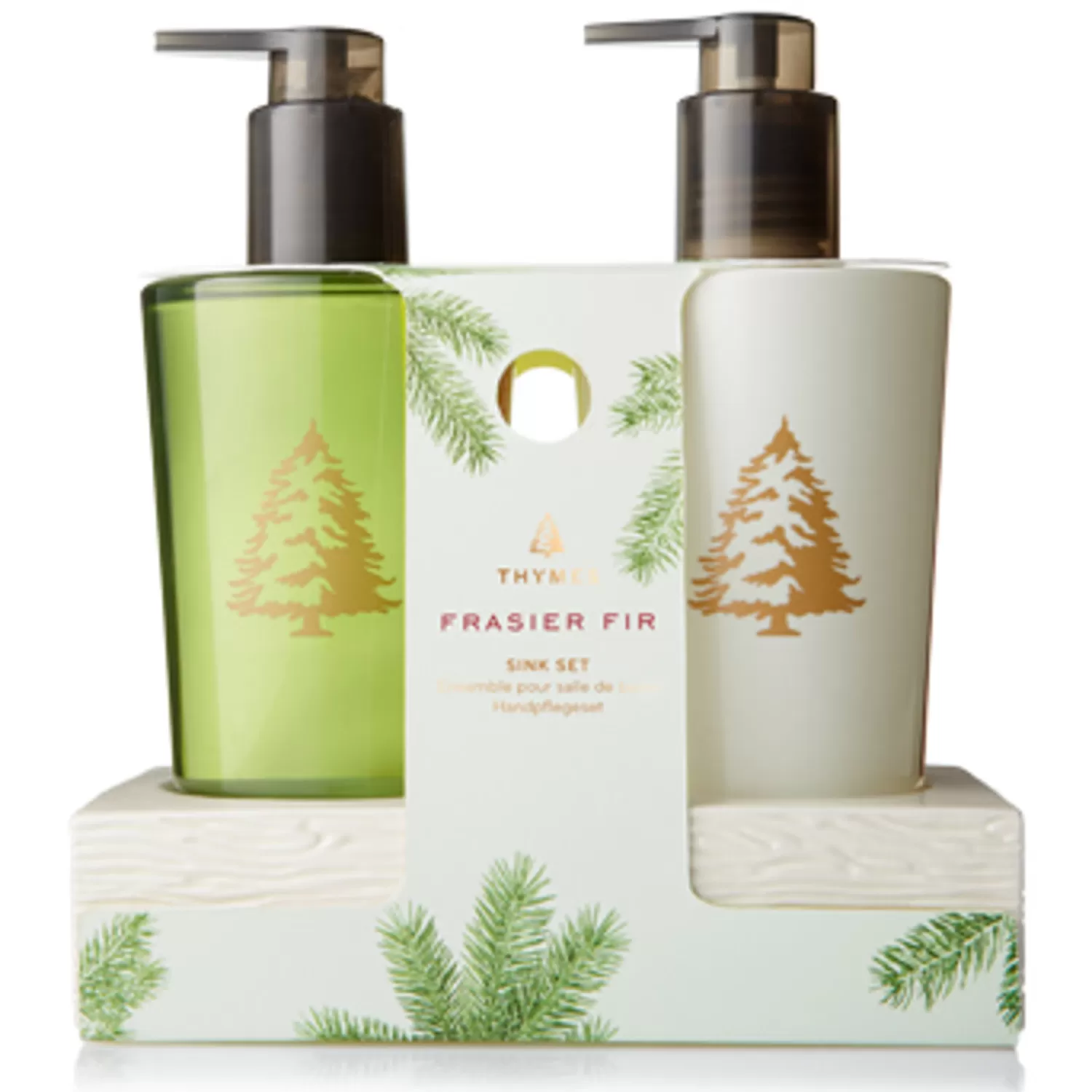 Store Treetime Thymes Frasier Fir Sink Set With Ceramic Caddy 8.25 Oz.each