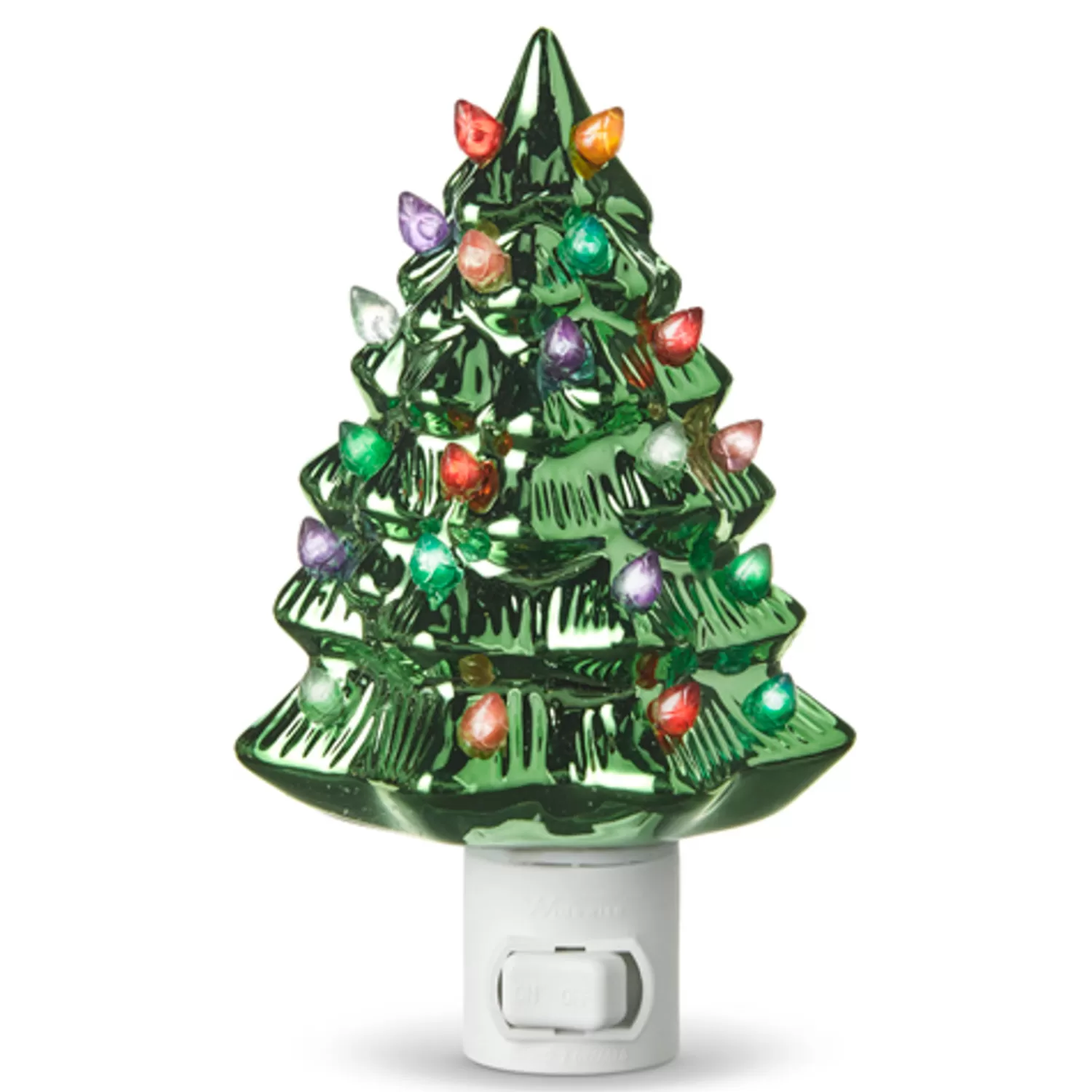 Online Treetime Vintage Metallic Green Tree Night Light 5.75"