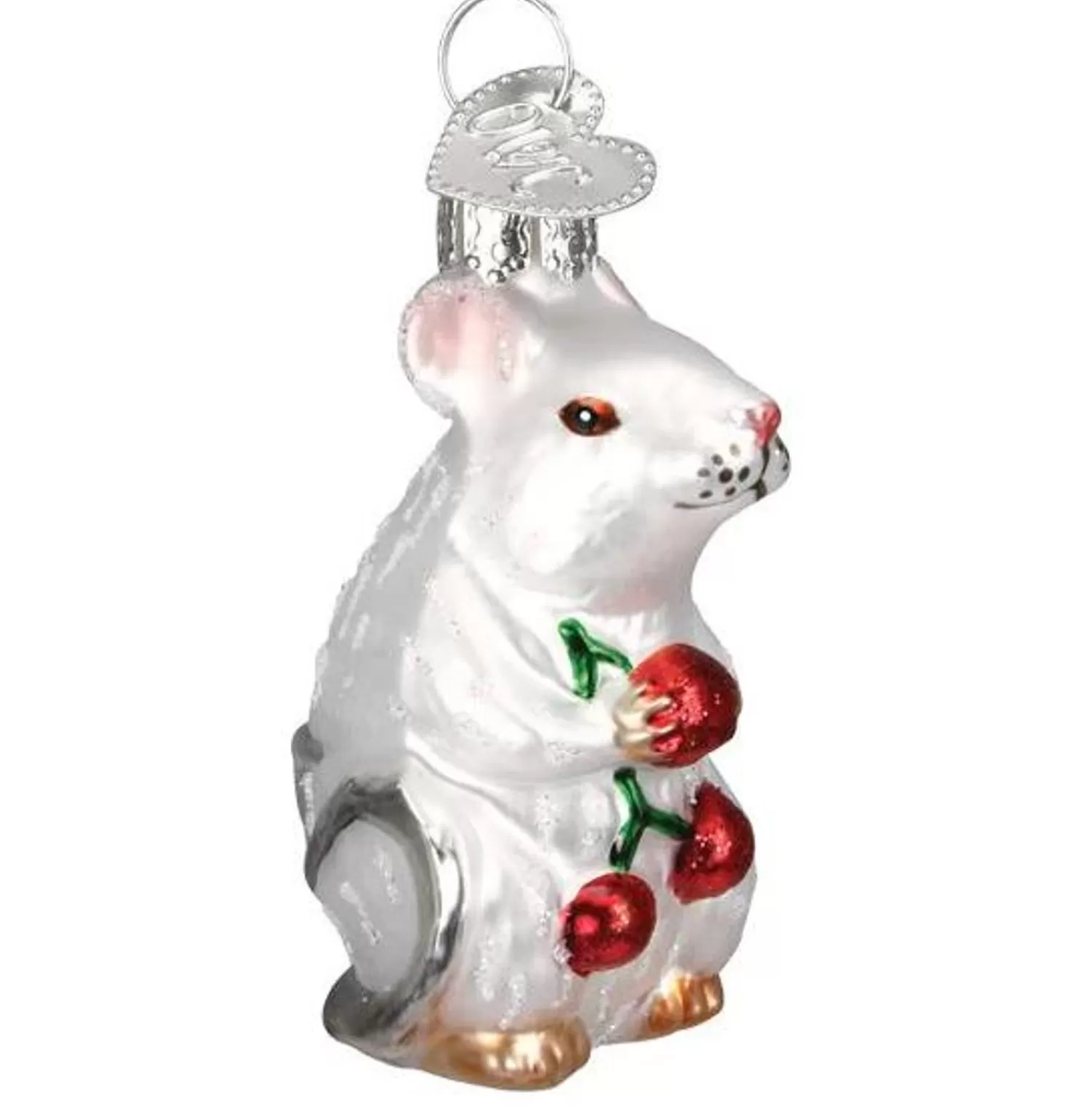 Best Treetime White Mouse Ornament