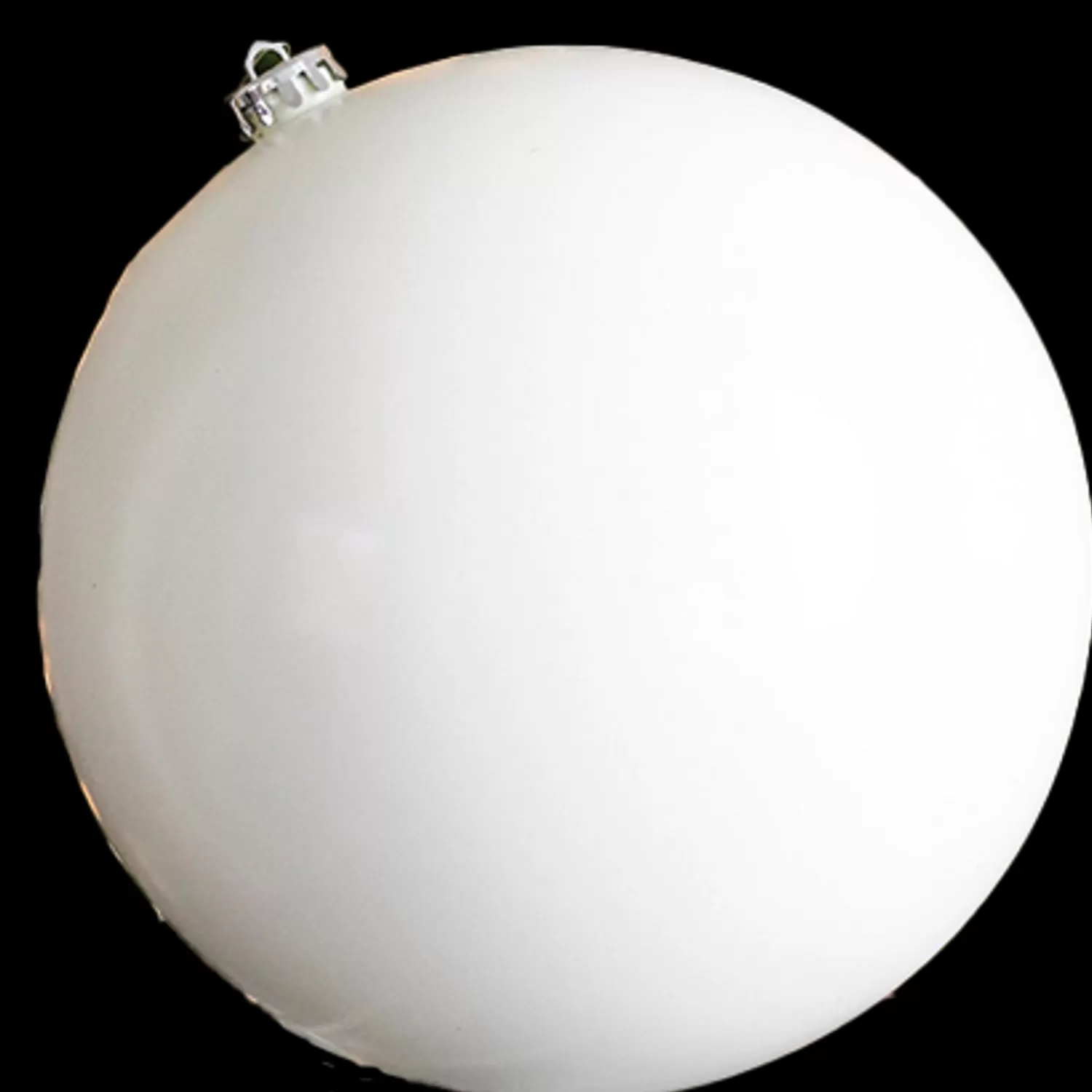 New Treetime White Shiny Shatterproof Ball Ornament 10"