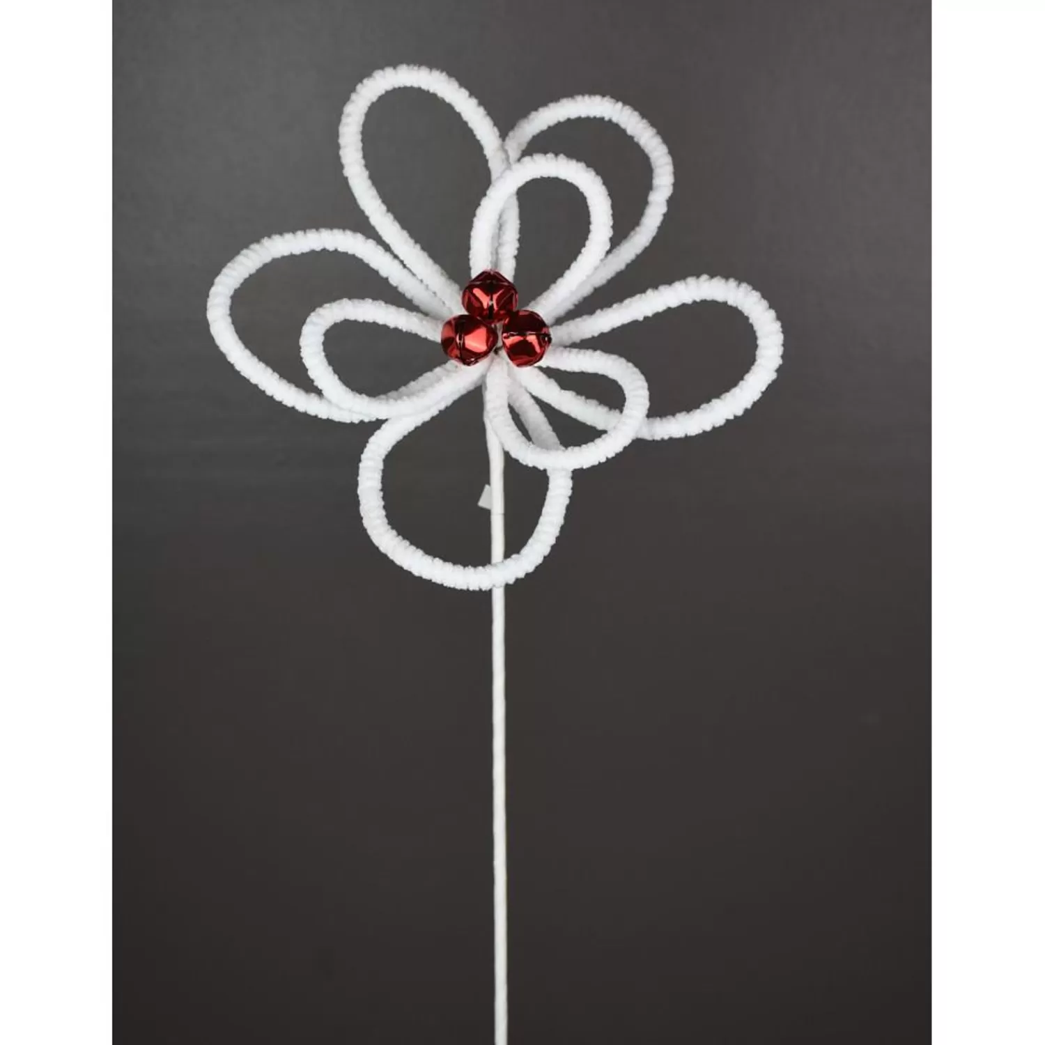 Store Treetime Wht/Red Loop Flower Stem 22"